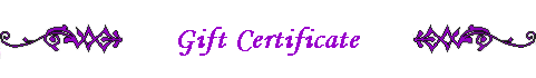 Gift Certificate