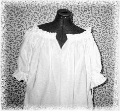 Fitted Renaissance Chemise With Basic Sleeves and a Drawstring